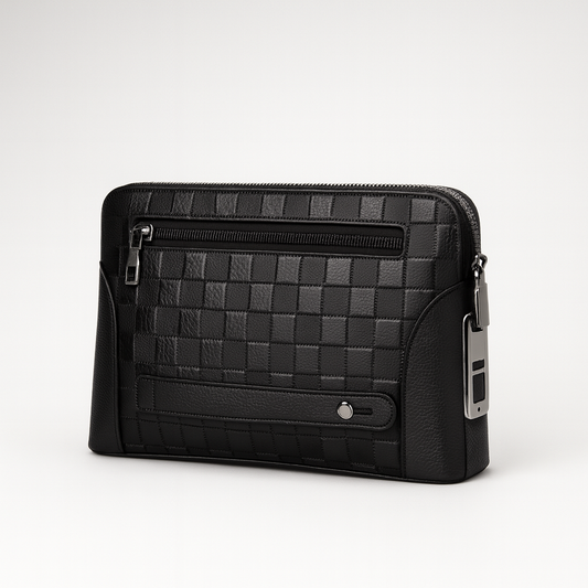 B1 – Black Leather Executive Hand Clutch – MRAD & CO