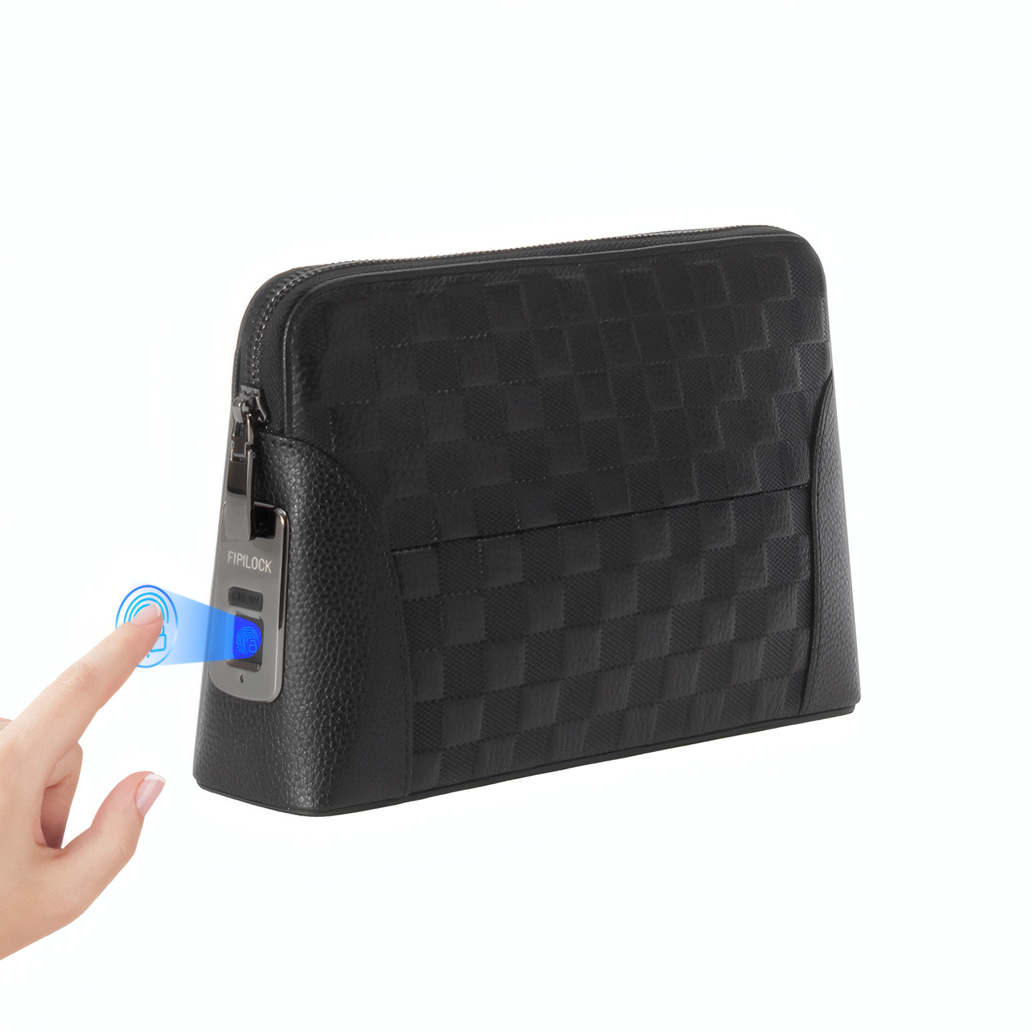 F1 – Black Leather Executive Hand Clutch – MRAD & CO