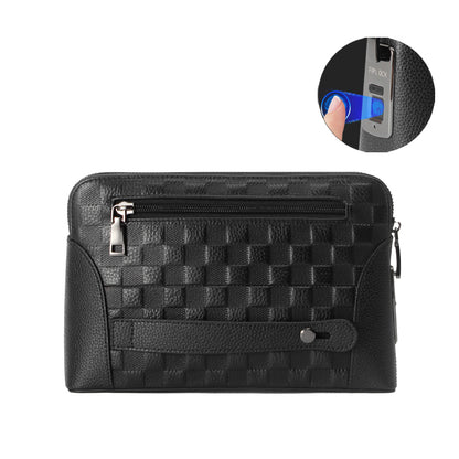 F1 – Black Leather Executive Hand Clutch – MRAD & CO